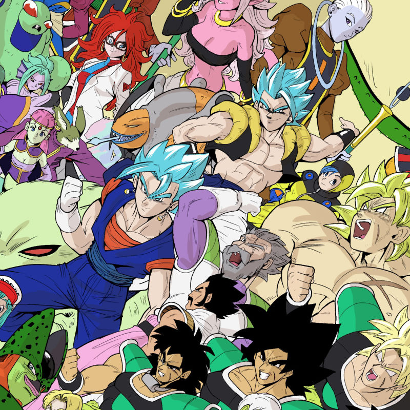 Illustration for article titled Todos (sí, todos) los personajes de Dragon Ball en una sola imagen